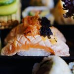 FLAMB NIGIRI SALMON bei Shiho Sushi Leipzig